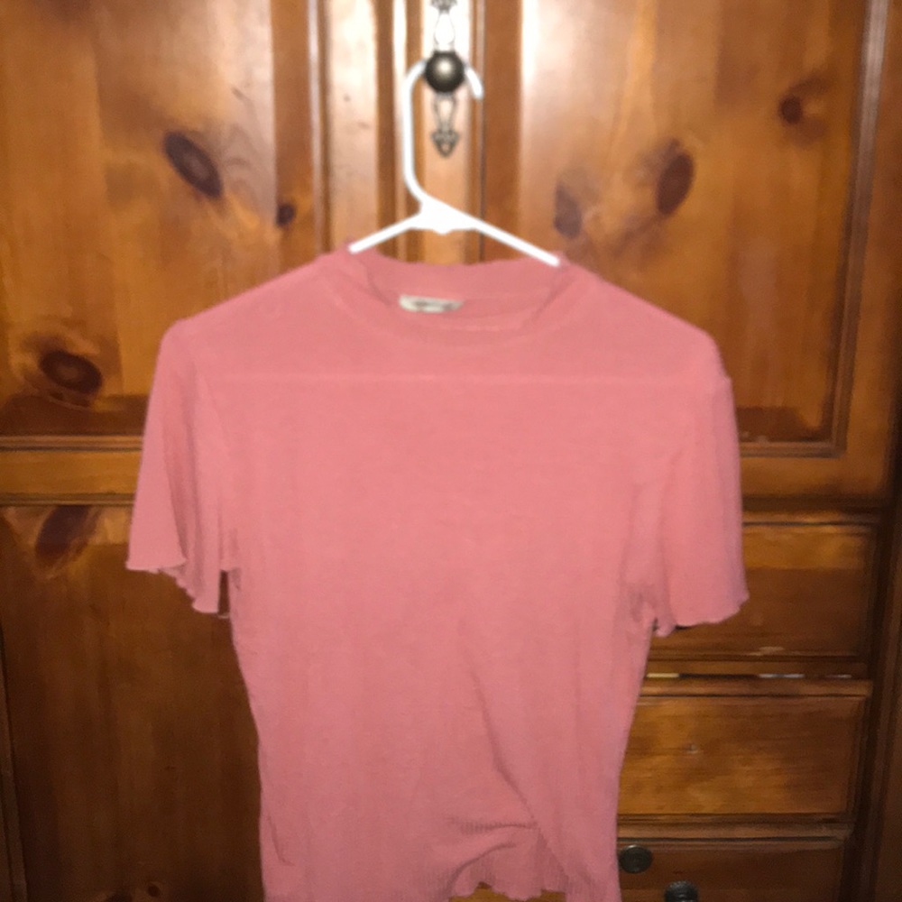 Vintage High Neck Pink Top